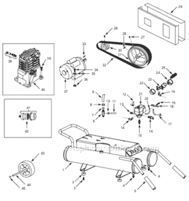 Part Location Diagram of ST158300AV Campbell Hausfeld Rubber Foot